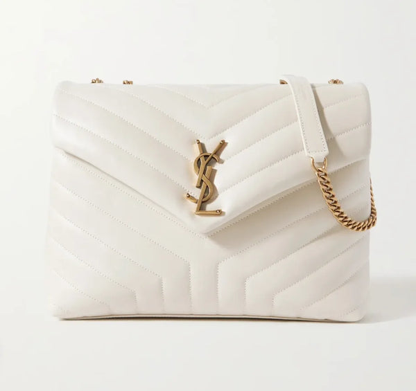 Y*L LouLou Medium Quilted Leather Shoulder Bag White