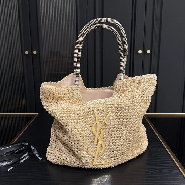 S*int L*urent Straw Hand Shoulder Bag