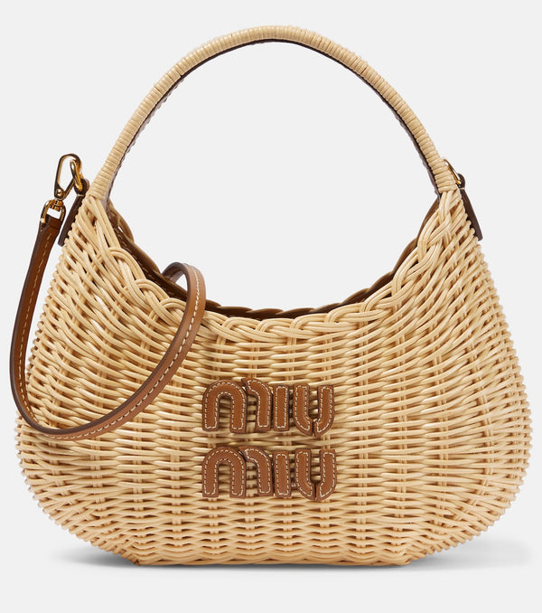 Mi*mi* Hobo Woven Wicker Crossbody Bag