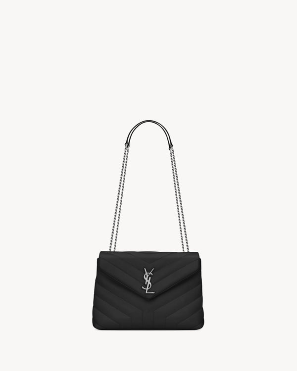 Loulou Toy leather shoulder bag in silver hardware